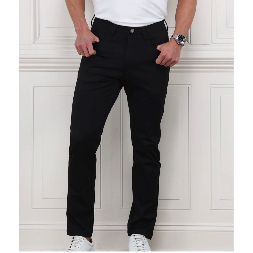 Collars & Co Mens Size 38x30 CEO Tech Pull-On Pants Black Performance NEW
